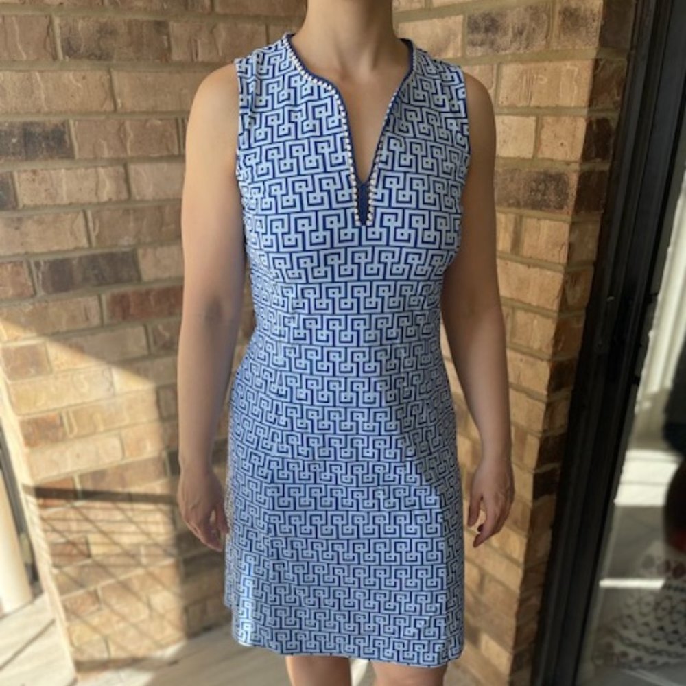J McLaughlin Sleeveless Blue Dress